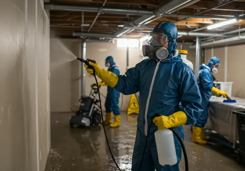 Basement Sanitization and Antimicrobial Treatment process in Jasper, AL