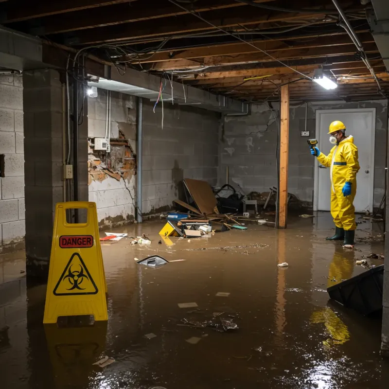 Flooded Basement Electrical Hazard in Jasper, AL Property